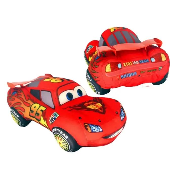 Peluche Disney Pixar Cars 3 Lightning McQueen de 17-25 cm | Coussin en peluche doux McQueen rouge 95 pour enfants, cadeau d'anniversaire