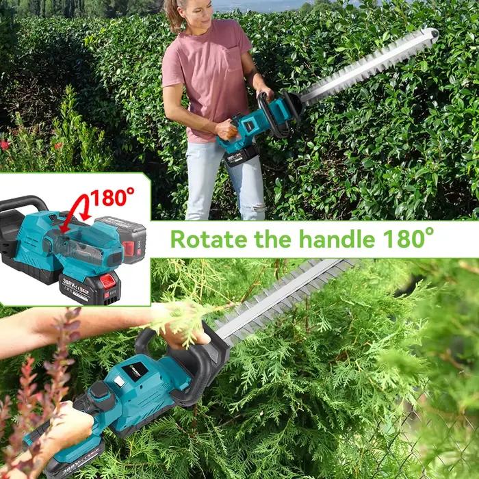 NewBeny taille-haie électrique 3000 tr/min tondeuse à gazon jardin affichage LED aménagement paysager taille-haie tondeuse outil pour batterie 18 V-21 V