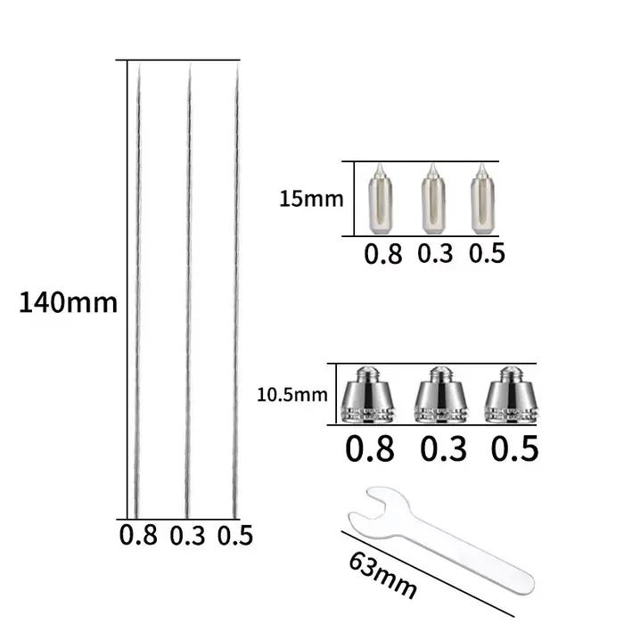Kit d'accessoires pour aérographe, buse et outil de remplacement, outils de remplacement, nombreux types de pièces de rechange p