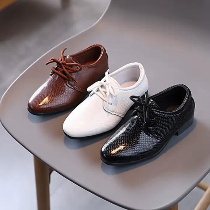 Zapatos NiBattShoes pour garçons, chaussures en cuir pour enfants, chaussures simples pour enfants, chaussures britanniques pour garçons, chaussures de performance à la mode, printemps, automne, nouve