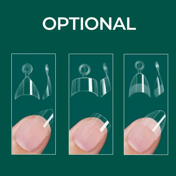 Nailpop – Capsules d'ongles en gel souple, 12 tailles, transparentes et durables, à presser, pour extension d'ongles en acrylique et polygel, 120 pièces