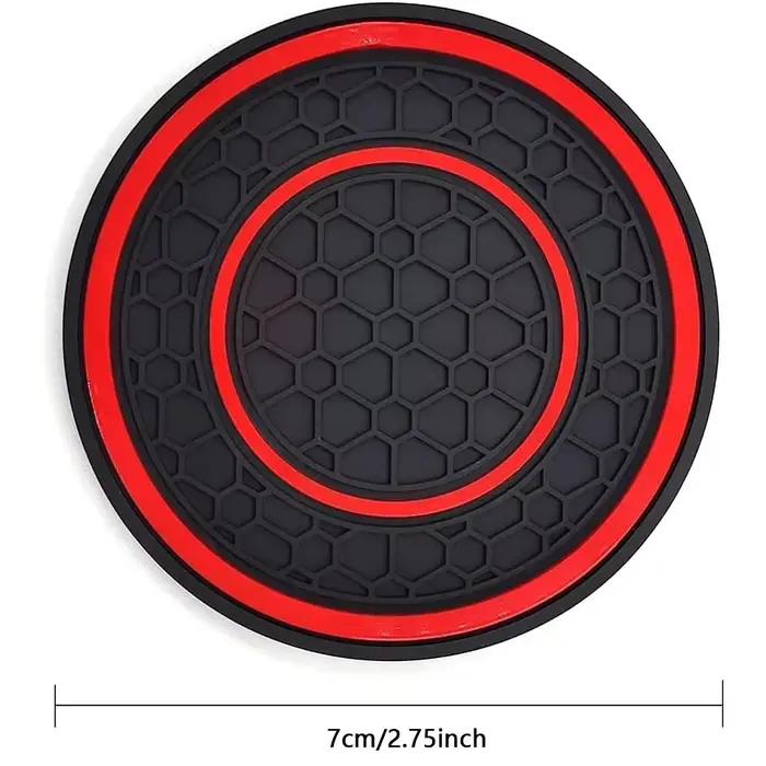 Nouveau tapis antidérapant 2 pièces, dessous de verre de voiture, porte-gobelet de voiture Durable, dessous de verre, Protection universelle anti-poussière pour l'intérieur de la voiture