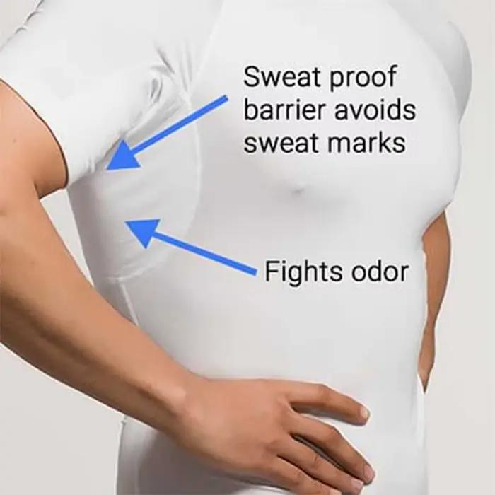 T-shirt à col en V profond pour hommes, sous-vêtements blancs, couche de base de sport, contrôle de la sueur des ati elles, sous-vêtements masculins, résistant à la transpiration, cadeau