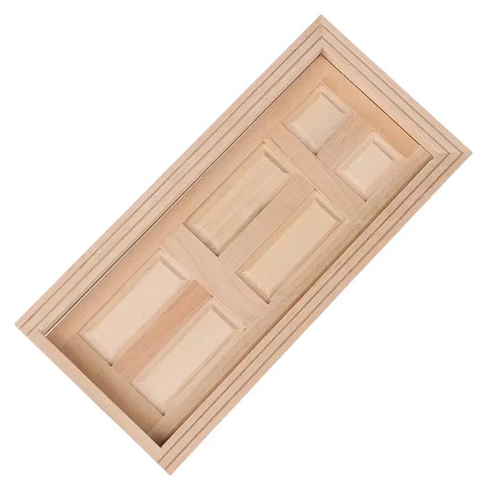 Maison de poupée Miniature, 6 panneaux, porte intérieure en bois, accessoires de meubles de bricolage, 1/12