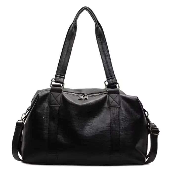 Sac fourre-tout en cuir pour femme, sac à main de simplicité, solide, vintage, initié, sac messager pour femme, mode