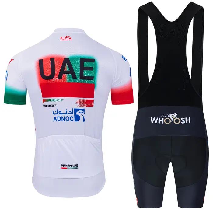 Maillot et Short de Cyclisme Jaune Fluorescent Émirats Arabes Unis pour Hommes – Tenue de Vélo VTT et Route 2026