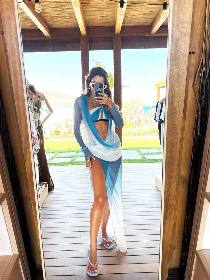 Maillot de bain 3 pièces ensemble avec jupe à franges Bikini femmes