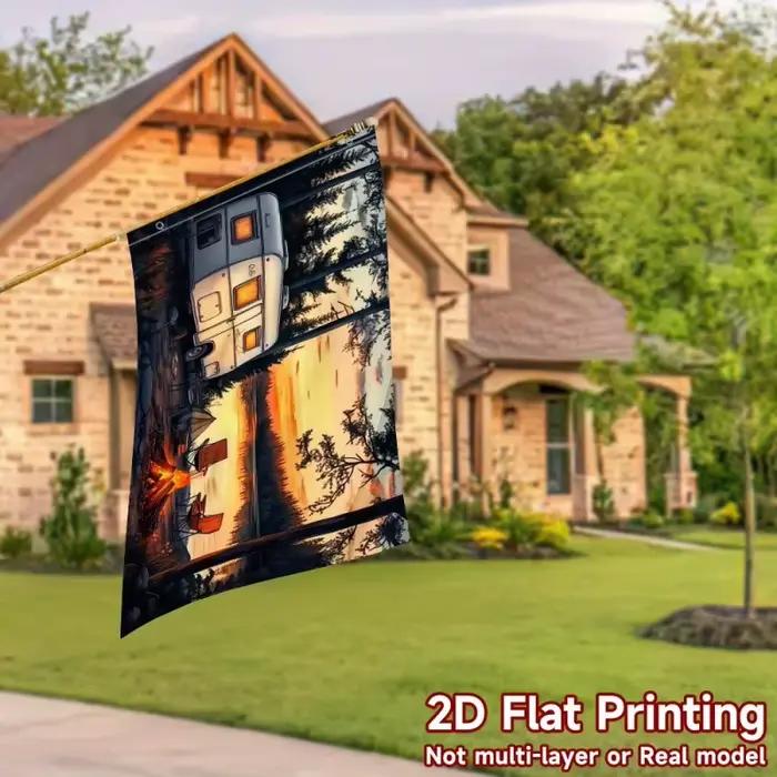 Drapeau publicitaire personnalisé de toutes tailles, adapté à une utilisation en intérieur/extérieur, facile à accrocher, idéal pour les fêtes d'anniversaire et autres événements.