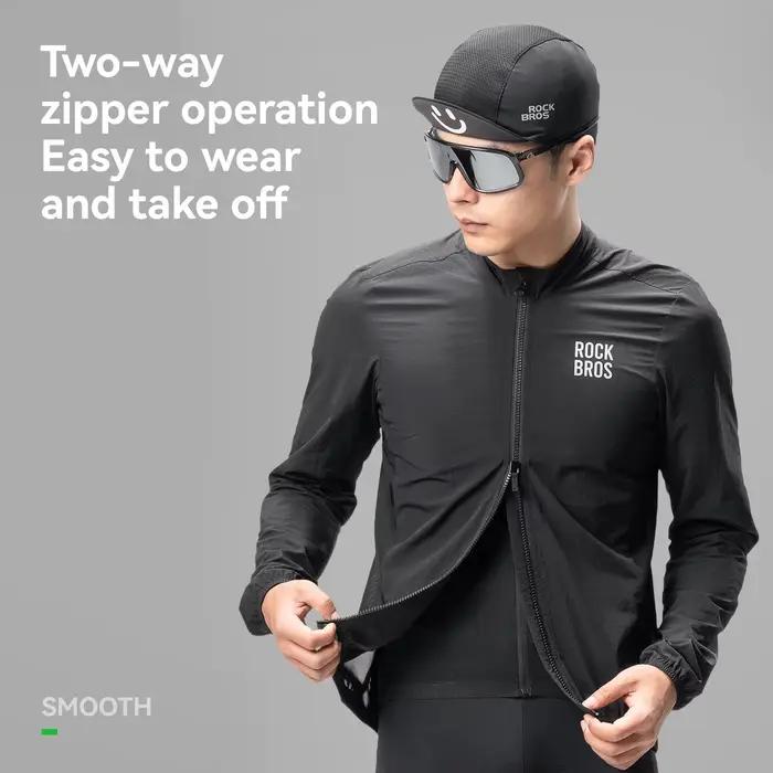 ROCKBROS veste de cyclisme vêtements coupe-vent légers coupe-vent de vélo à manches longues veste respirante réfléchissante taille européenne