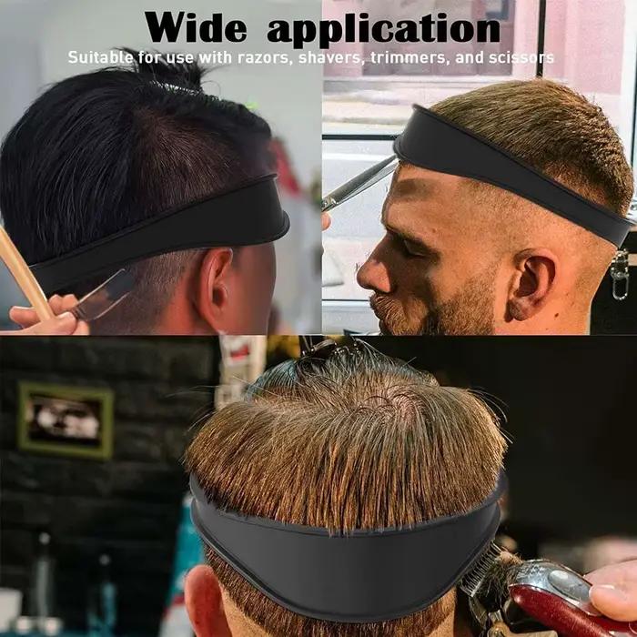 Bricolage maison coupes de cheveux bandeau incurvé Silicone décolleté modèle de rasage et Guide de coupe de cheveux outil de coiffure
