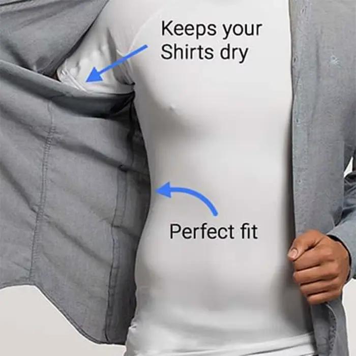 T-shirt à col en V profond pour hommes, sous-vêtements blancs, couche de base de sport, contrôle de la sueur des ati elles, sous-vêtements masculins, résistant à la transpiration, cadeau