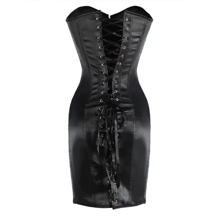 Corset et robe Bustier Sexy à lacets, Long torse, entraînement à la taille, os Lingrie, surbuste, modelant le corps, grande taille