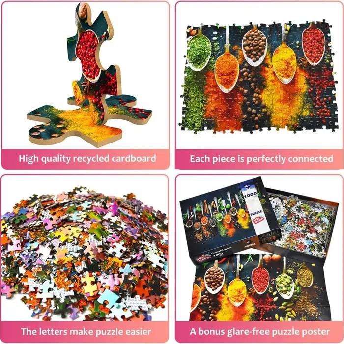 Puzzle 1000 pièces Puzzle pour adultes Impossible Puzzle jeu de compétences pour toute la famille Puzzle coloré, Puzzle cadeau
