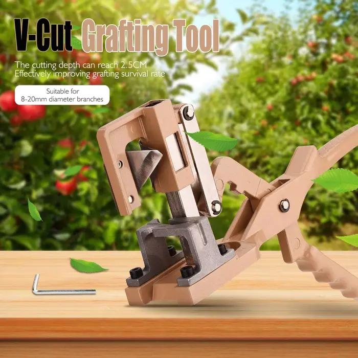 Ciseaux de taille de jardin, ciseaux de greffage coupe en V, outil de coupe pour greffage d'arbres fruitiers, outil de pépinière, profondeur de coupe 2.5cm