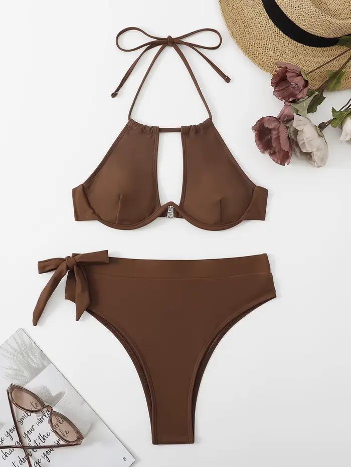 Push Up à armatures rembourré maillots de bain femmes taille haute Bikini Mujer Banador Badpak Dames Maio Biquinis Maillot Femme