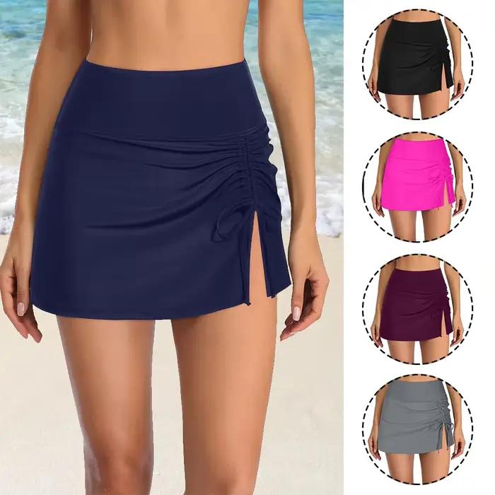 Jupe de bain astronomique pour femme avec bas à volants, jupe superposée, slip intégré, short robuste pour les activités nautiques et les vacances estivales