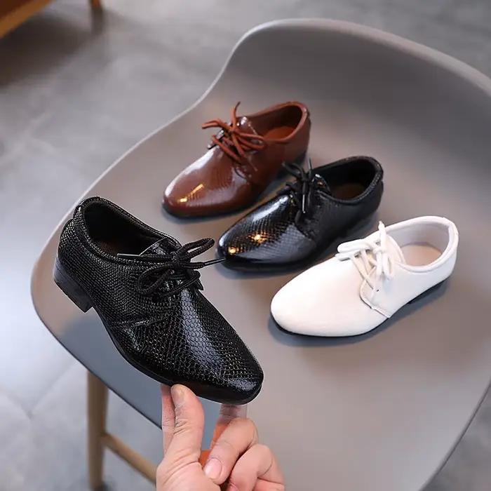 Zapatos NiBattShoes pour garçons, chaussures en cuir pour enfants, chaussures simples pour enfants, chaussures britanniques pour garçons, chaussures de performance à la mode, printemps, automne, nouve