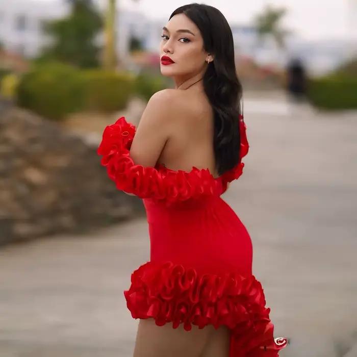 2025 Maillot de bain et jupe pour femme deux pièces Sexy rouge fleur 3D une pièce bikini ensemble maillots de bain robe de plage maillot de bain Monokini