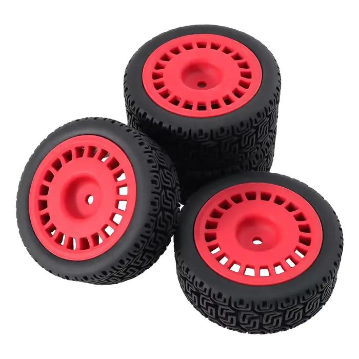 Pneu de voiture RC 1/10 à motif labyrinthe, bande de roulement rallye et pneu slick de drift, compatible avec MJX 10303 10304 LAIKALO XTS-S10 TRAXXAS Ford RC Rally Car