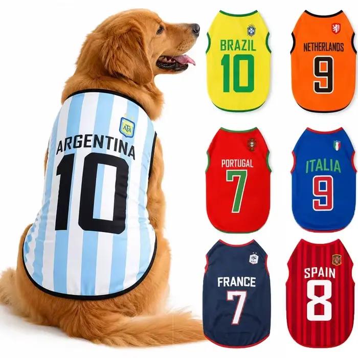 Maillot de sport pour chien avec numéro imprimé, gilet respirant en maille style sport pour chiots, chemise sans manches pour petits, moyens et grands animaux de compagnie