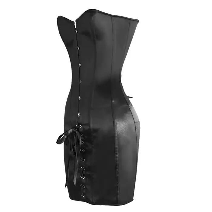 Corset et robe Bustier Sexy à lacets, Long torse, entraînement à la taille, os Lingrie, surbuste, modelant le corps, grande taille