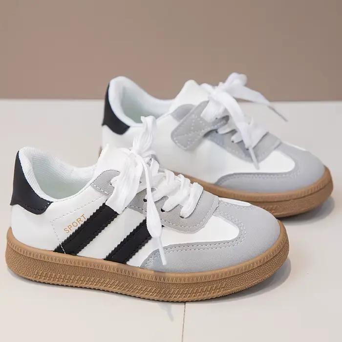 Chaussures De planche pour enfants baskets pour garçons 3-18 ans kaki garçons filles chaussures simples quatre saisons chaussures d'entraînement antidérapantes pour enfants