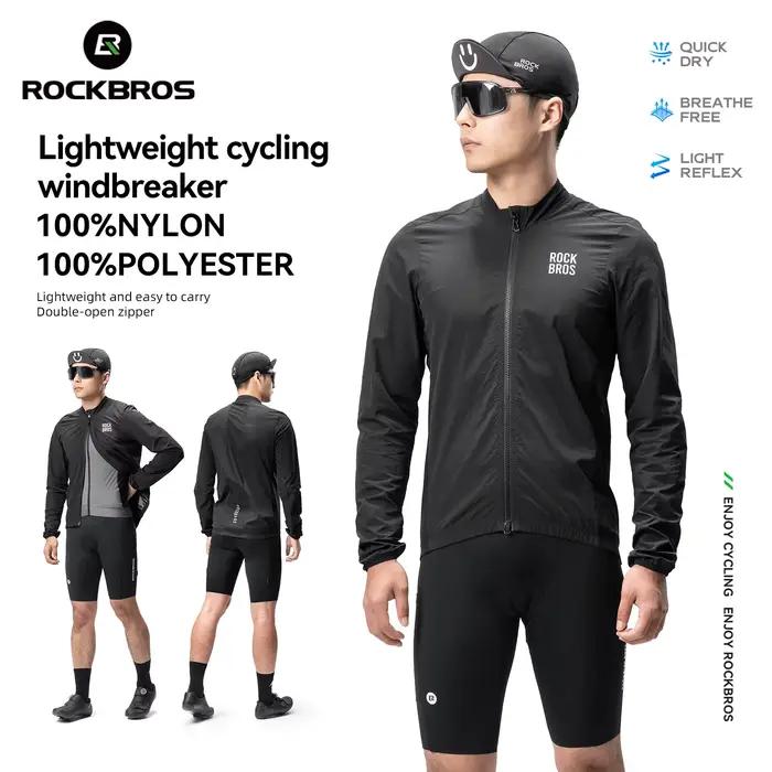 ROCKBROS veste de cyclisme vêtements coupe-vent légers coupe-vent de vélo à manches longues veste respirante réfléchissante taille européenne