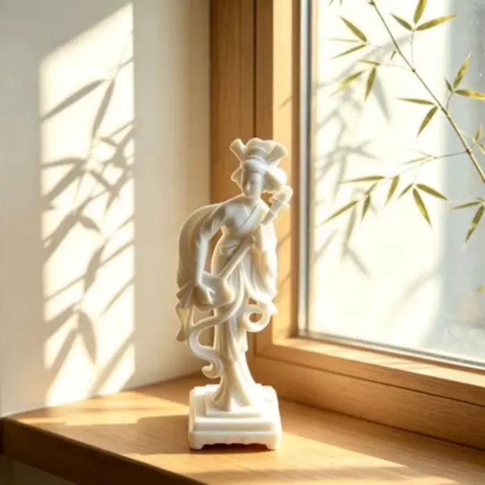 Statue de Geisha japonaise de 13 cm, mini sculpture de bureau japonaise, décoration Zen pour la maison, le bar ou la salle de thé, cadeau sans bords tranchants