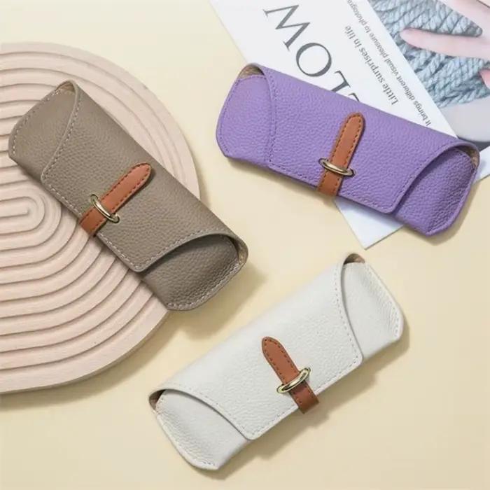 Sacs de lunettes de lecture en cuir pour hommes et femmes, étui de protection portable pour lunettes de soleil de voyage, protecteur de lunettes à la mode