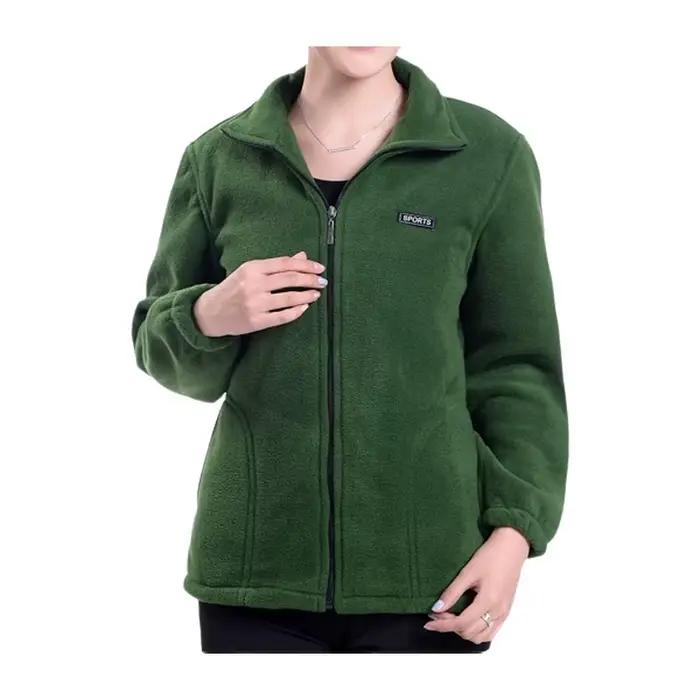 Sweat à capuche doublé polaire pour femme, épais, décontracté, pour activités de plein air, couleur unie, fermeture éclair, manteau en peluche, grandes tailles disponibles