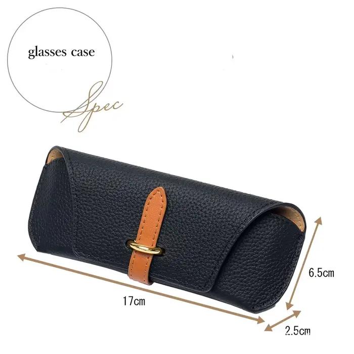 Sacs de lunettes de lecture en cuir pour hommes et femmes, étui de protection portable pour lunettes de soleil de voyage, protecteur de lunettes à la mode