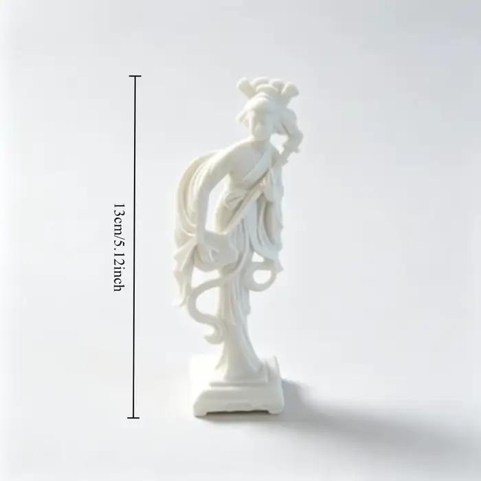 Statue de Geisha japonaise de 13 cm, mini sculpture de bureau japonaise, décoration Zen pour la maison, le bar ou la salle de thé, cadeau sans bords tranchants