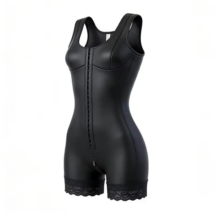 Body gainant amincissant pour femme à haute compression avec broches de maintien de la poitrine, pour usage quotidien et post-chirurgical, effet ventre plat