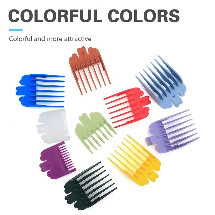 Protections pour tondeuse à cheveux, accessoires de barbier, fixation de tondeuse professionnelle, peignes de limite, ensemble de protections de remplacement, 10 pièces