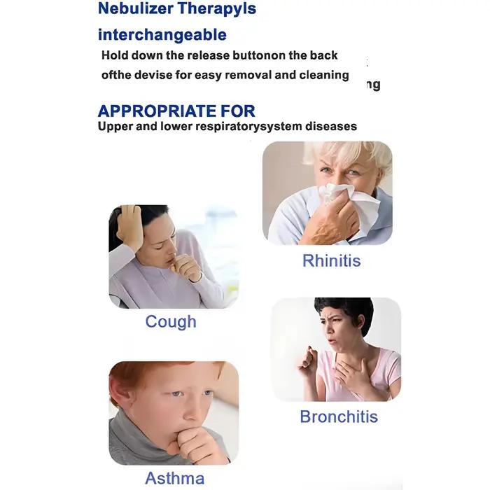 Compresseur d'air médical portable pour enfants et adultes, atomiseur de toux, nébuliseur, inhalateur, déterminer les voies respiratoires, inhaler, humidificateur, soins de santé