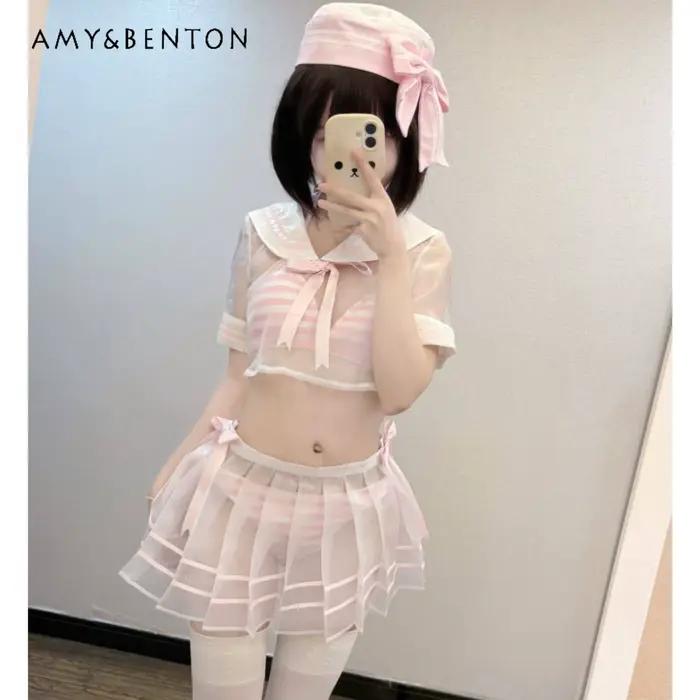 Nouveau Maillot de Bain Marin Rose Doux pour Femme