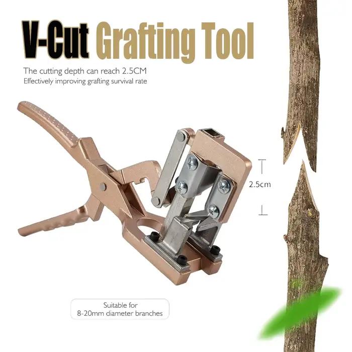 Ciseaux de taille de jardin, ciseaux de greffage coupe en V, outil de coupe pour greffage d'arbres fruitiers, outil de pépinière, profondeur de coupe 2.5cm