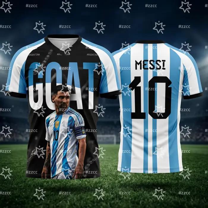Maillot de football de l'équipe d'Argentine de Messi 2026 – Kit de match et d'entraînement – T-shirt de sport d'été pour homme – Vêtements pour enfant – Tee-shirt Y2K pour femme