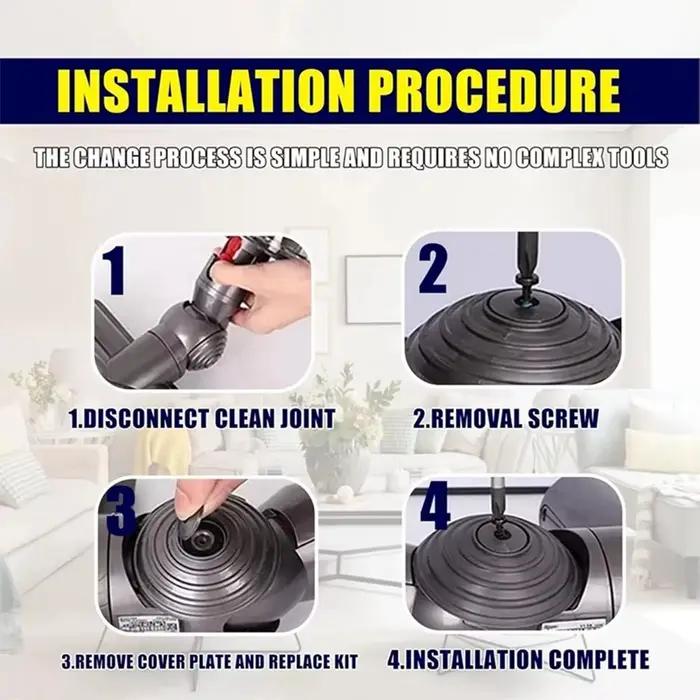 Pour aspirateur Dyson V10 V11 V15 G5, tête de brosse à couple élevé 100W, roues à billes en V et pièces de rechange de connecteur