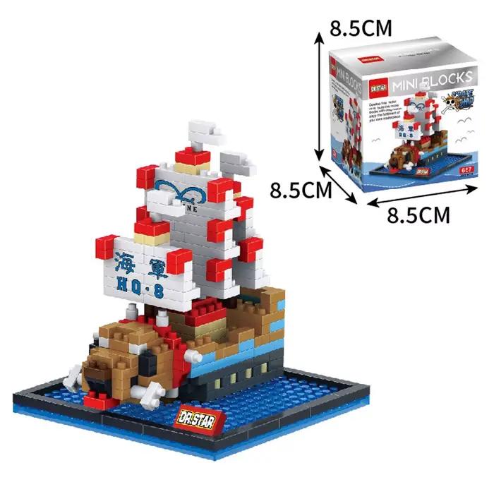Blocs de construction de bateaux pirates One Piece, Thousand Sunny, Going Merry, Moby Dick, figurines, jouets créatifs, cadeau d'anniversaire