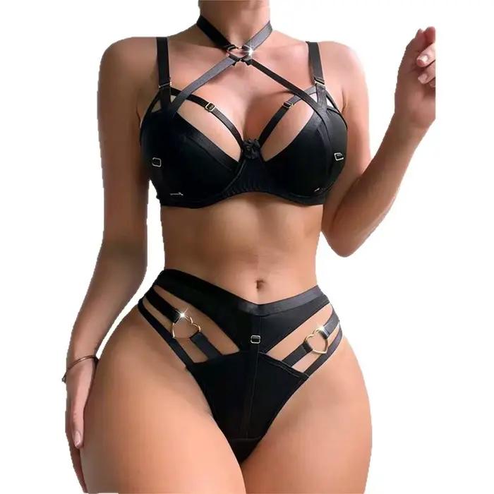 Maillot de bain bikini deux pièces avec design ajouré