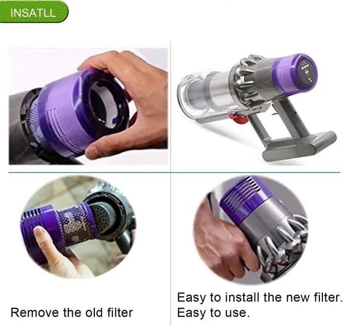 Accessoires pour aspirateur Dyson V10 SV12 Cyclone Animal, nettoyage Total absolu, filtres de remplacement lavables, pièces de rechange Hepa