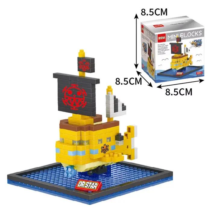 Blocs de construction de bateaux pirates One Piece, Thousand Sunny, Going Merry, Moby Dick, figurines, jouets créatifs, cadeau d'anniversaire