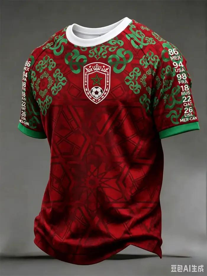 Maillot de football extérieur de l'équipe du Maroc, blanc, à manches courtes, T-shirt vert unisexe pour supporters, entraînement sportif, décontracté