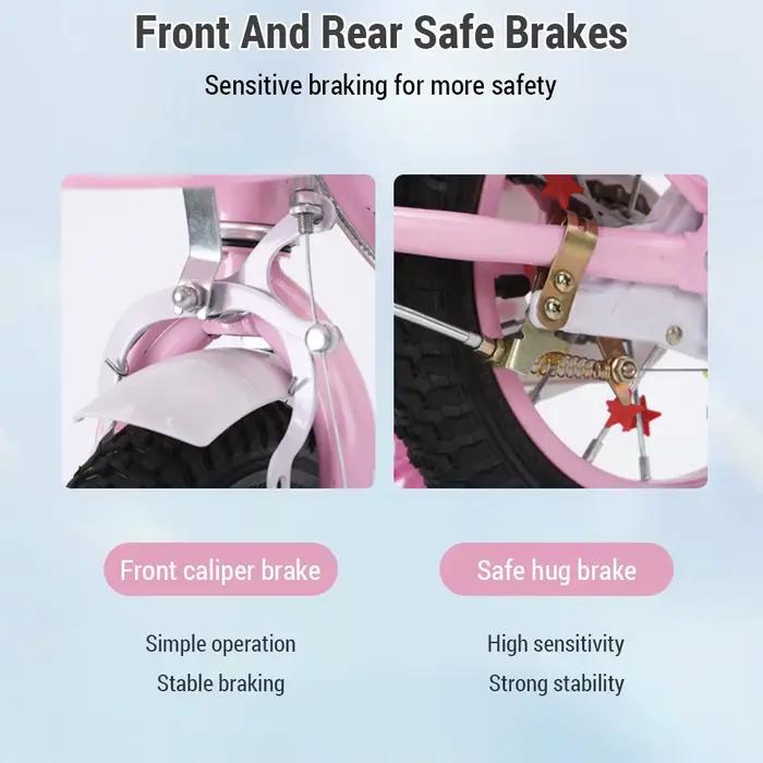 Vélo pour enfants de 12 à 20 pouces pour filles âgés de 3 à 13 ans, avec roues d'entraînement, panier, filet de protection, roue à la mode, vélos pour filles de 5 à 8 ans