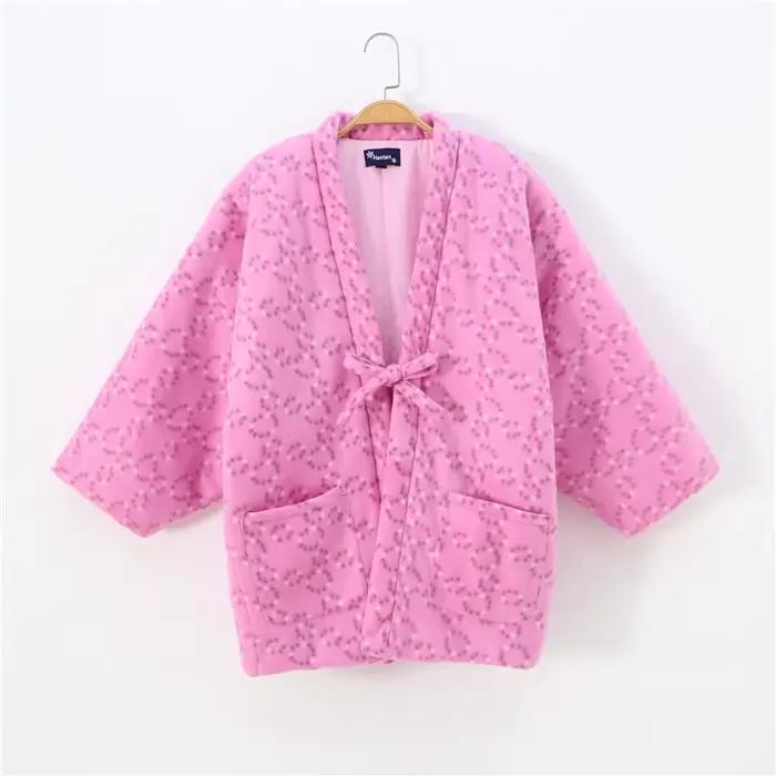 Veste Hanten d'hiver pour femmes, kimono japonais, vêtements de maison, pyjama, haori matelassé en coton, cardigan, yukata, vêtements asiatiques du Japon