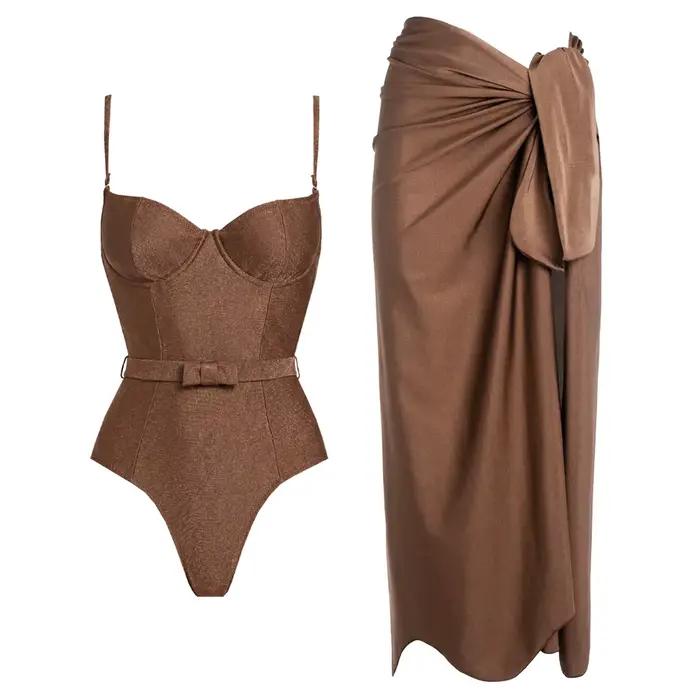 Lot de 2 maillots de bain une pièce imprimés pour femme
