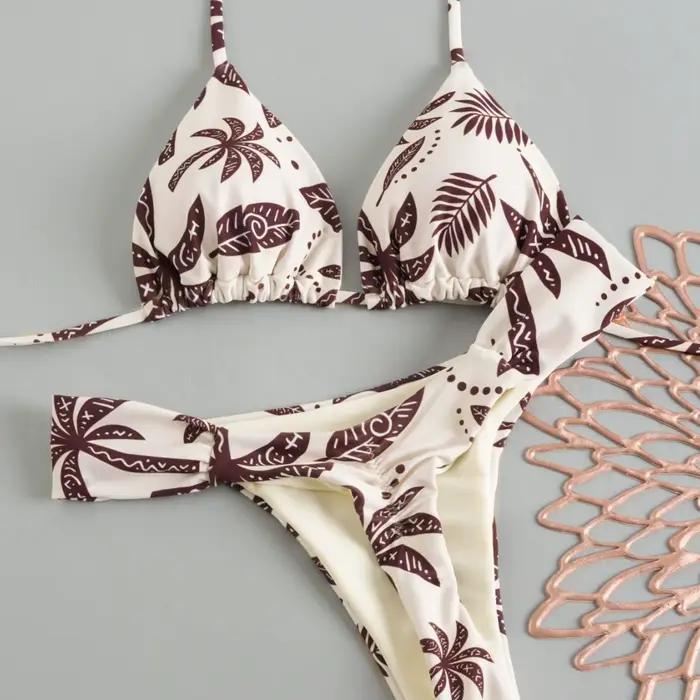 Nouveau Maillot de Bain Femme 2026 – Ensemble Bikini Brésilien Sexy avec String – Tenue de Plage