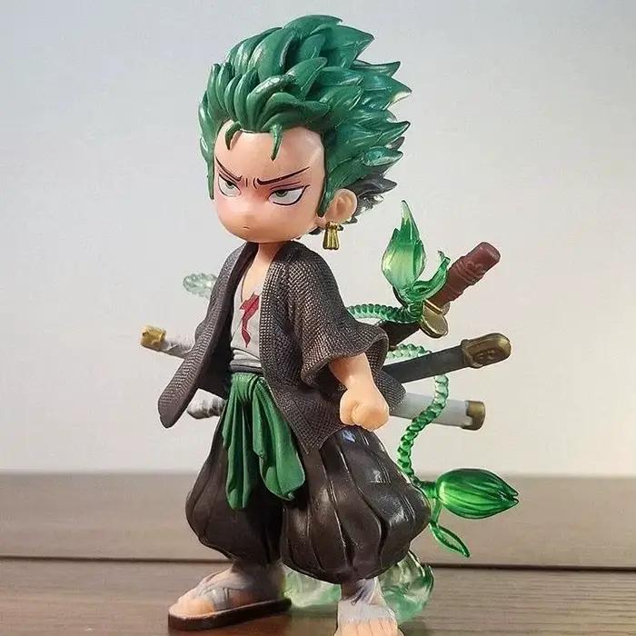 Figurine One Piece Q Version Roronoa Zoro Mignonne et Originale, Modèle de Poupée Anime, Jouet de Décoration, Marchandise Anime en Gros
