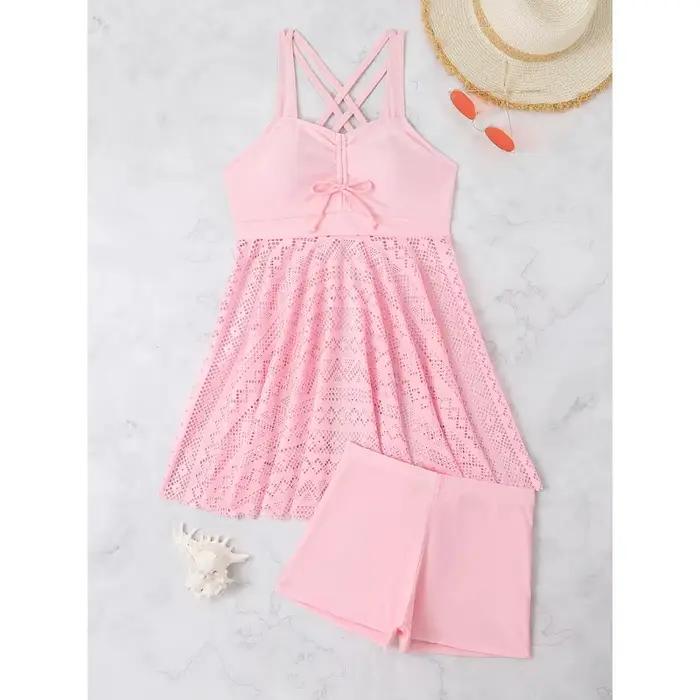 Maillot de bain 2 pièces tankini et jupe de plage pour femme